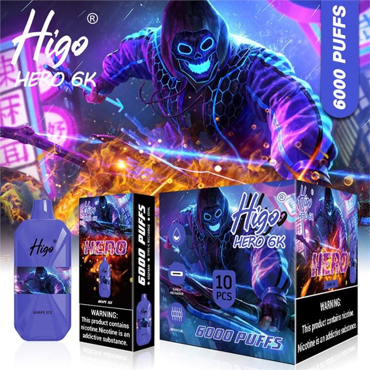 Higo HERO 6K 6000 elektronisko cigarešu vienreizējās lietošanas vape