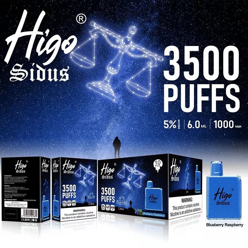 Higo Sious 3500 Puffs vienreizējās lietošanas vape