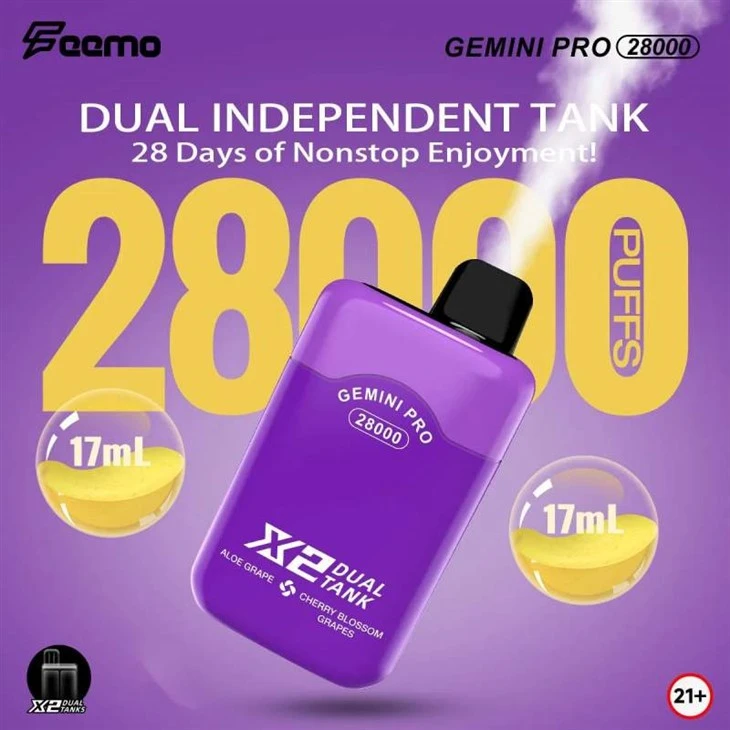 Feemo gemini pro 28000 dveseļa duāla garša