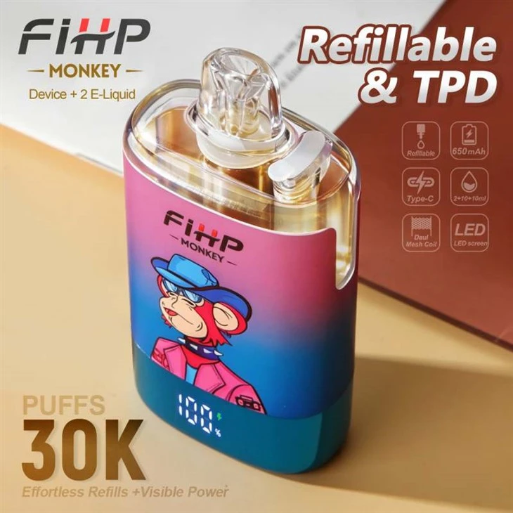 FIHP MONKEY 30K Puffs atkārtoti uzpildāms TPD