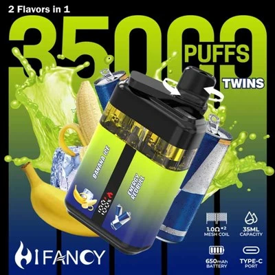 Hifancy dvīņi 35000 dvesmas vape dubultās garšas