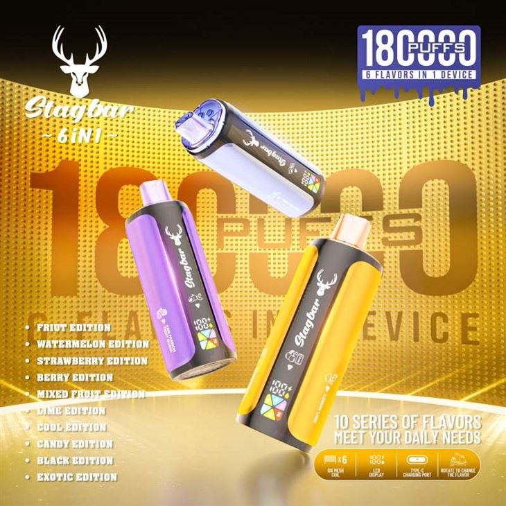 StagBar 6 in1 180K Puffs Vape